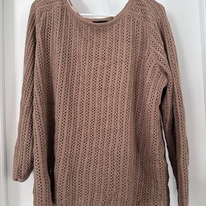 Lane Bryant Tan Knit Sweater